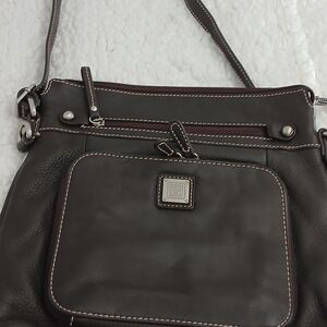 Women's Dark Brown Leather Crossbody Bag